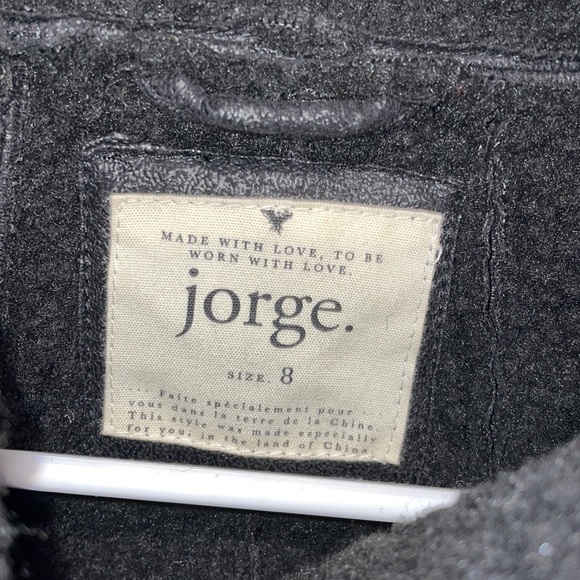 Jorge black zipped strap jacket size 8.       Box 10 - Picture 2 of 7